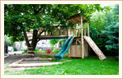 Playroom and Garden in Guest House Lampáš